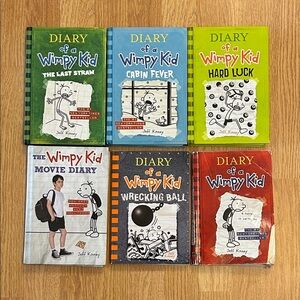 Diary of a Wimpy Kid Books Lot of 6 Hardcover and Softcover